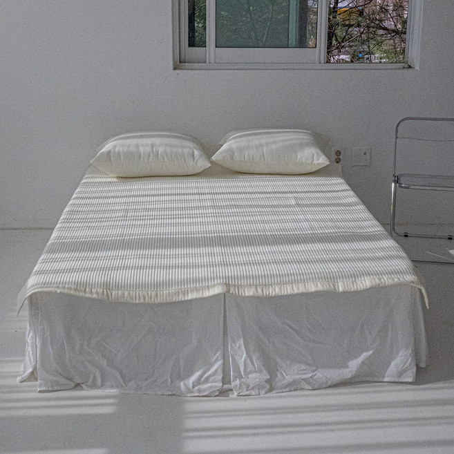 말랑촉감 냉감 여름 침대패드, 옐로우