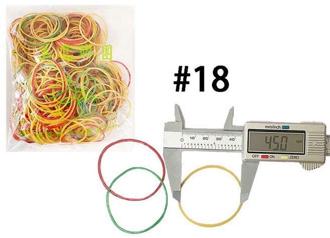 橡皮筋 韌性強彈性佳不易斷裂, 1個, #18(黃紅綠),5兩, #18(黃紅綠)