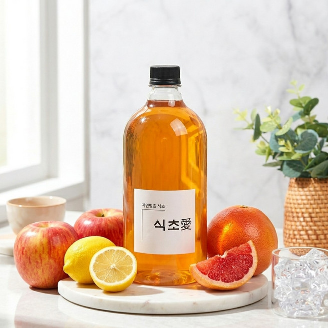 천연 자연 발효 사과식초 수제100%, 1개, 500ml