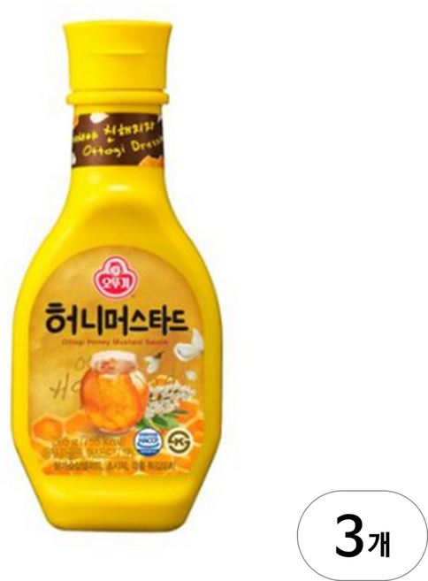 오뚜기 허니머스타드 소스, 3개, 265g