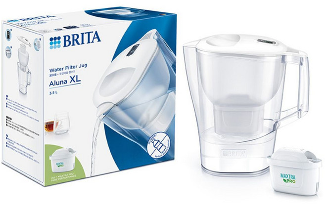 브리타 워터 필터 저그 알루나 XL 3.5L 맥스트라 프로 포함