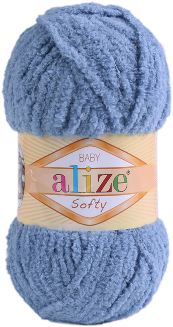 마마니트 10+1 소프티 베이비 털실 / 뜨개실 /수면사실 / 알리제털실, 374 데님, 1개