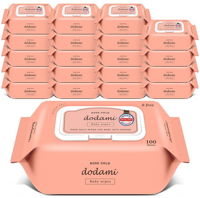 도담이 로즈골드 대용량 엠보 캡형 아기 물티슈 40gsm 100매 x 20팩, 40g 100매 x 20팩 (21%할인), 단품, 40g