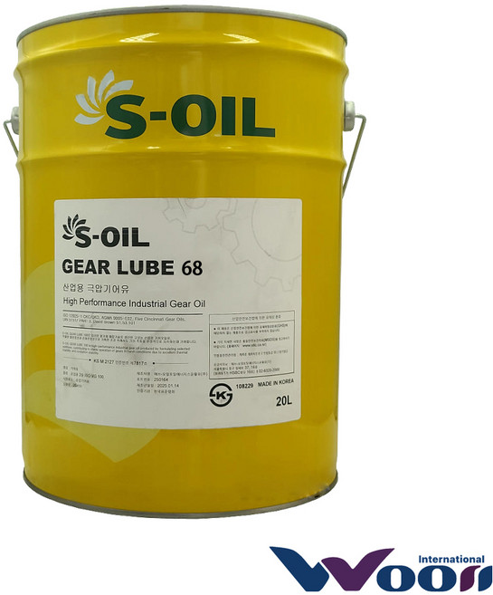 에스오일 기어 루브 68 20L 산업용 공업용 극압 기어오일 (중속중하중 산업기계용), 1개