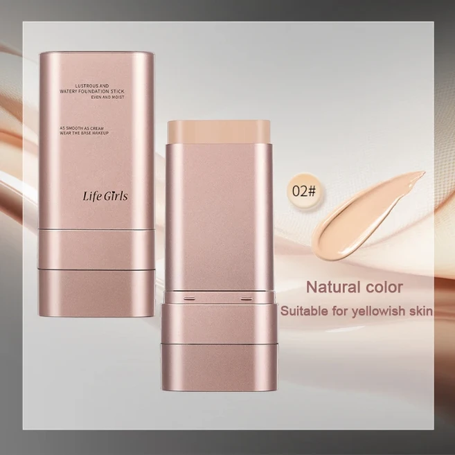 라이프 걸스 워터리 더블 헤드 파운데이션 브러쉬 포함 페이셜 컨실러 화장품을 위한 자연스럽고 오래 지속, 01 LG8009-2 - 쿠팡