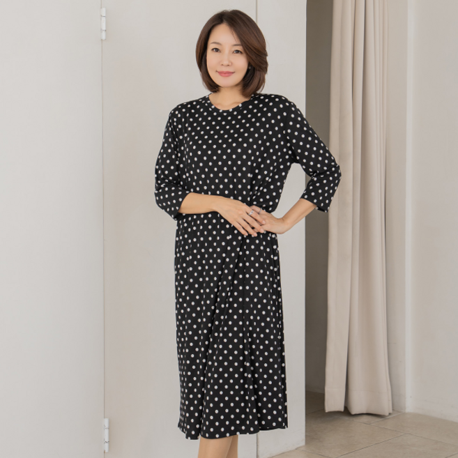 마담4060 엄마옷 도트찰랑롱 중년여성옷 원피스ROP250200H5725048
