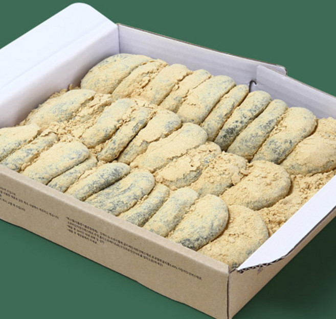 해풍맞은 쑥으로 만든 고소한 콩쑥개떡 (대용량 벌크포장), 60g, 30개