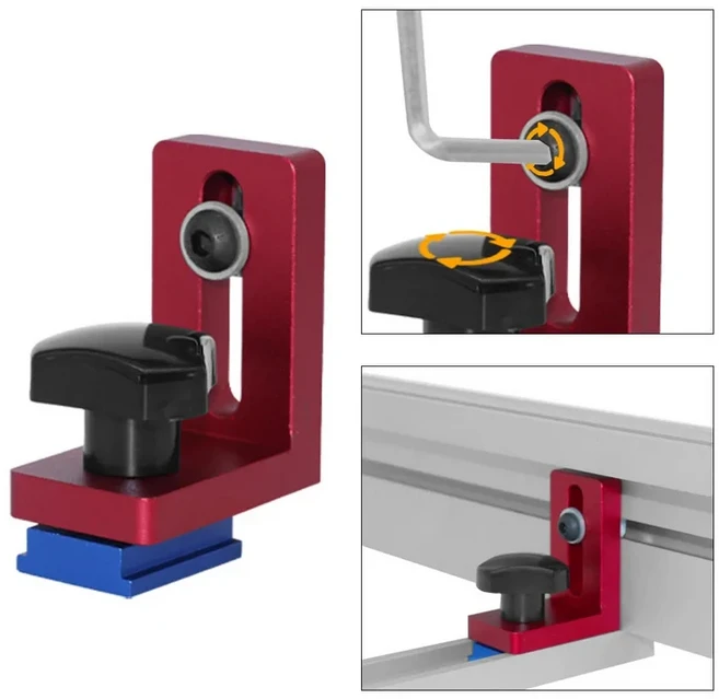 알루미늄 프로파일 펜스 슬라이딩 브래킷 테이블 톱 목공 작업대용 T 슬롯 75 타입 마이터 트랙 백커 30-80, 04 Type 1 Connector