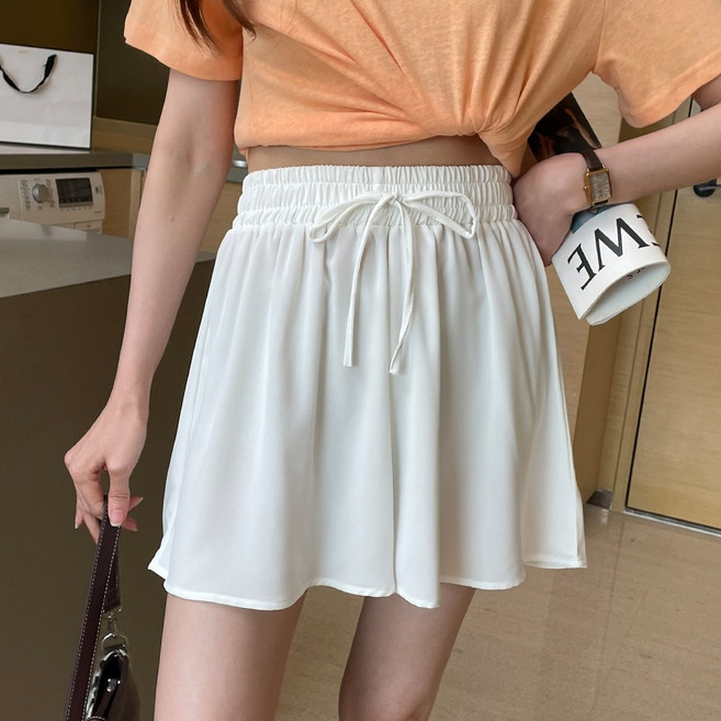 화지나무 여자 쿨 아이스 루즈핏 밴딩 여름 반바지