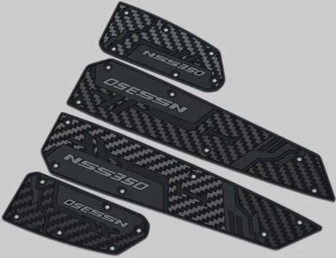 NSS350 FORZA350 오토바이 발판 미끄럼 방지 오염 고무 개조 액세서리, 02 Black