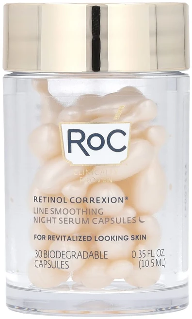 록 Retinol Correxion 라인 스무딩 나이트 세럼 캡슐 생분해성 캡슐 30정, ROC21015, 1개, 10.5ml - 쿠팡