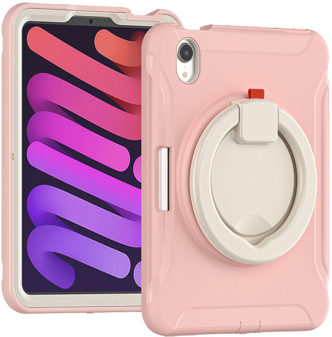 스냅케이스 태블릿PC 마카롱 아머 거치대 케이스, 연핑크