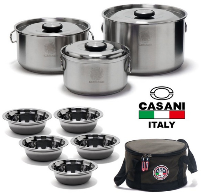 까사니 스테인레스 코펠 세트 3~4인용 토치증정 캠핑 스테인레스 스탠, 단품, 1개