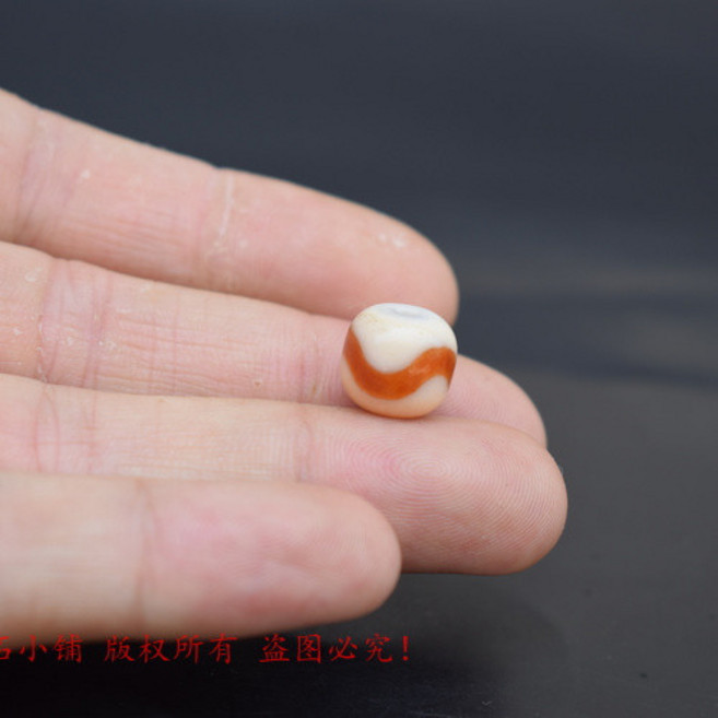 小虎牙天珠散珠 光面瑪瑙單顆手鍊項鍊佛珠配珠