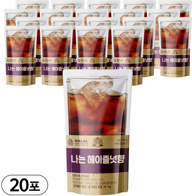 태웅식품 나는 헤이즐넛향, 230ml, 20개