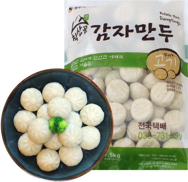 원주치악산식품 감자고기만두 1.5kg, 1개