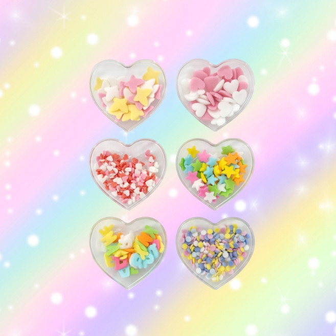 슈가 스프링클 6종 A형 파스텔 데코 장식 20g 빼빼로 머핀 케이크 토핑, [A형], 1개