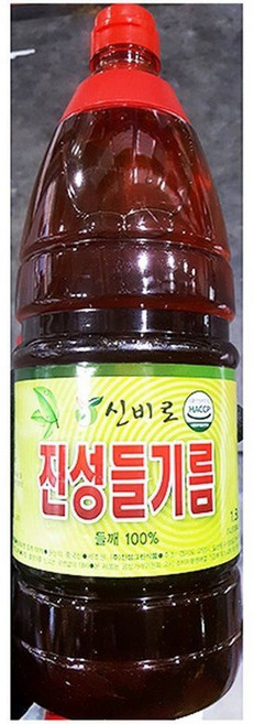 들기름 (진성 1.8L) 찜닭집/된장찌개용/배달용/레스토랑/도시락전문점, 1개, 1.8L