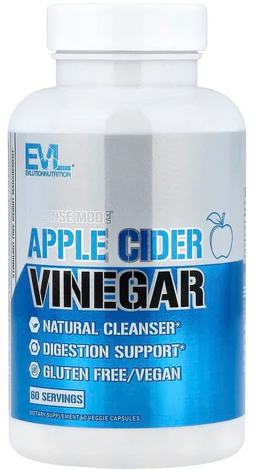 EVLution Nutrition Cleanse Mode® 애플 사이다 식초 베지 캡슐 60정 EVL-02108, 1개 - 쿠팡