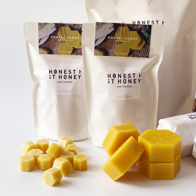 어니스트허니 1등급 천연밀랍 (360g 블럭 250g 큐브) 식품이형제 국산 비즈왁스 까눌레 식품용 밀랍 캔들 떡 베이킹 재료, 아카시아 천연밀랍, 360g(블럭)