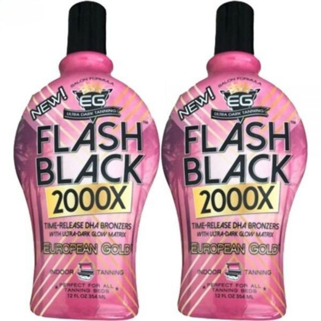 2개세트 유러피언 골드 플래쉬 블랙 2000X 울트라 다크 태닝로션 354mlx2팩, 354ml