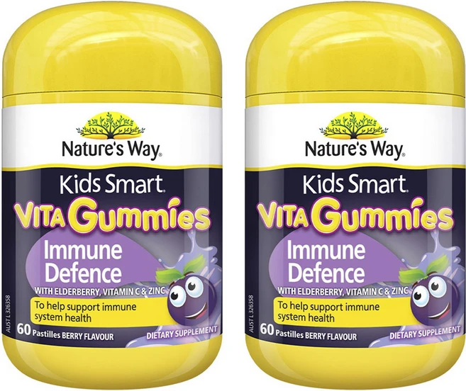 네이쳐스웨이 키즈 스마트 비타 구미스 이뮨 디펜스 패스티 베리맛, 60정, 2개 - 쿠팡