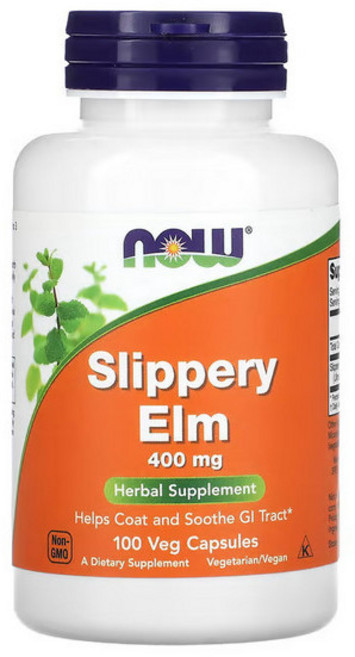 NOW 營養補充品 Slippery Elm 複方膠囊, 1個, 現貨！100顆(膠囊) 效期2029年