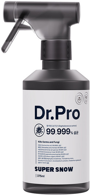 슈퍼스노우 닥터 프로(Dr. Pro) 스프레이 소독 세균 바이러스 살균 화장실 곰팡이 억제 청소 베란다 벽면 결로 물때 욕실, 1개, 375ml