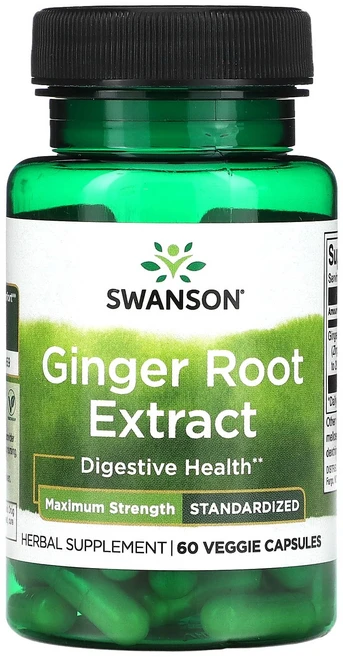 스완슨 생강 뿌리 익스트렉트 60 베지캡슐, 1개, 60정 - 쿠팡