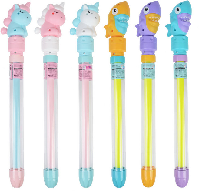 2500 롱스틱 물총 (낱개) 스틱형물총 상어물총 유니콘물총, 단품