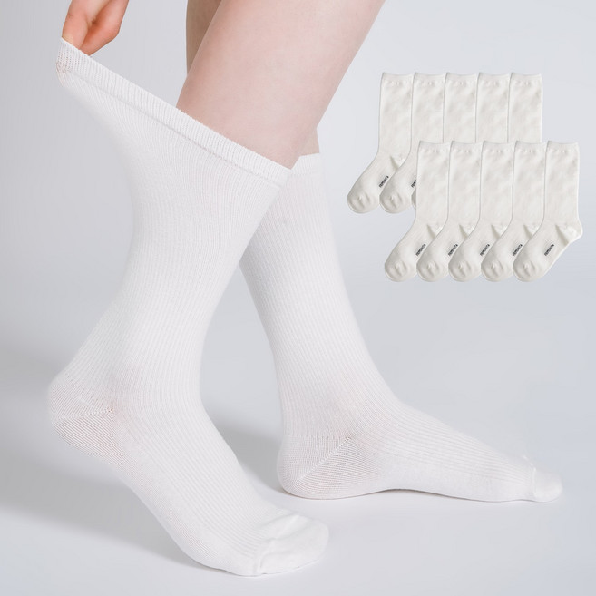 프롬산타 여성용 롱롱골지 롱삭스 10켤레