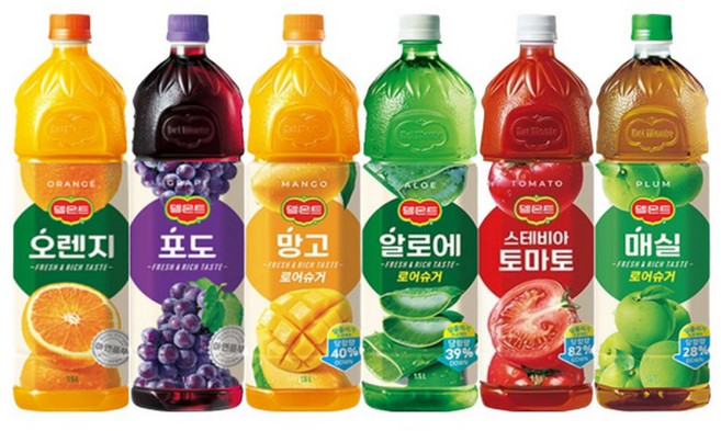 델몬트 1.5L 과즙음료 6종 혼합세트 / 오렌지 + 포도 + 망고 + 알로에 + 토마토 + 매실 / 혼합6개입, 6개