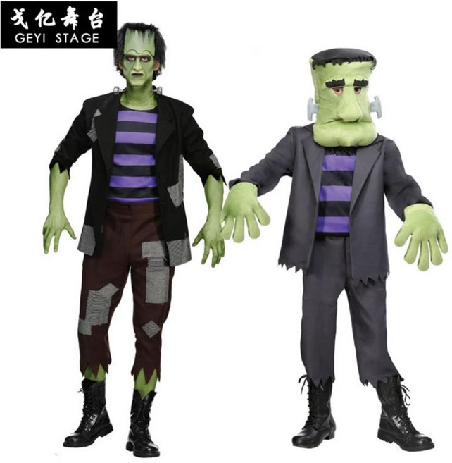 프랑켄슈타인 할로윈 코스튬 코스프레 괴물 의상 가면