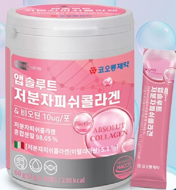 [UBA] 건강기능식품 저분자피쉬콜라겐 30포, 2g, 1박스 - 쿠팡