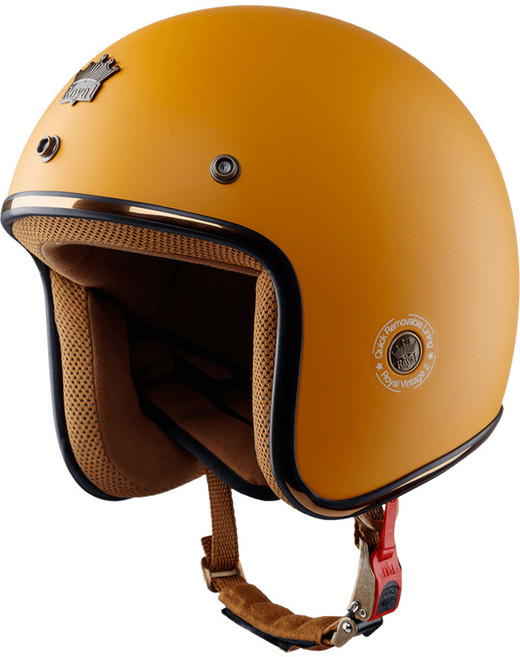 로얄 헬멧 M20C 소두핏 DOT 오픈페이스 헬멧 탈착 쉴드 옐로우 무광, L(54~56cm)