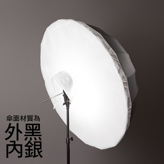 三重 Para deep 深弧型 拋物線 外黑內銀 反射傘 控光傘 專用柔光布罩