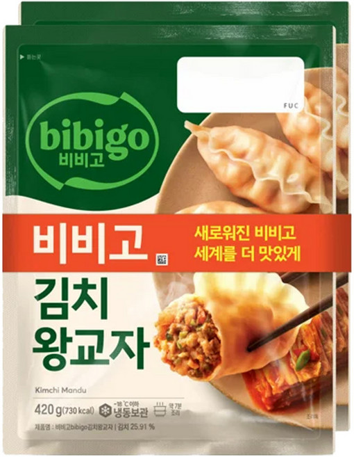 비비고 김치 왕교자, 420g, 2개