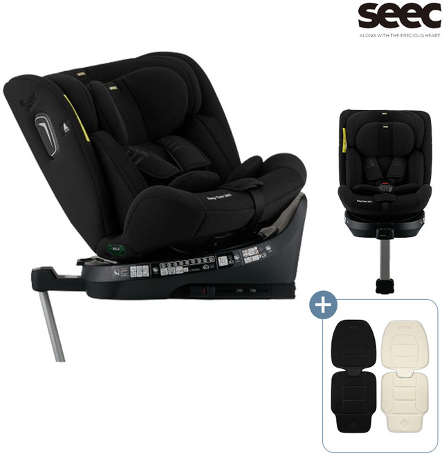 [쿠팡단독 44%특가판매] 시크 이지턴360i 신생아 유아용 카시트 (+시트보호매트선물), 시크 이지턴360i-시크블랙(시트보호매트)