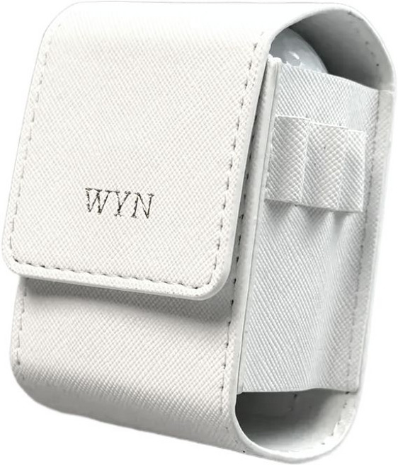 윈스튜디오 골프공 주머니 골프볼 파우치 케이스 가방 2구, 화이트(골드), 1개