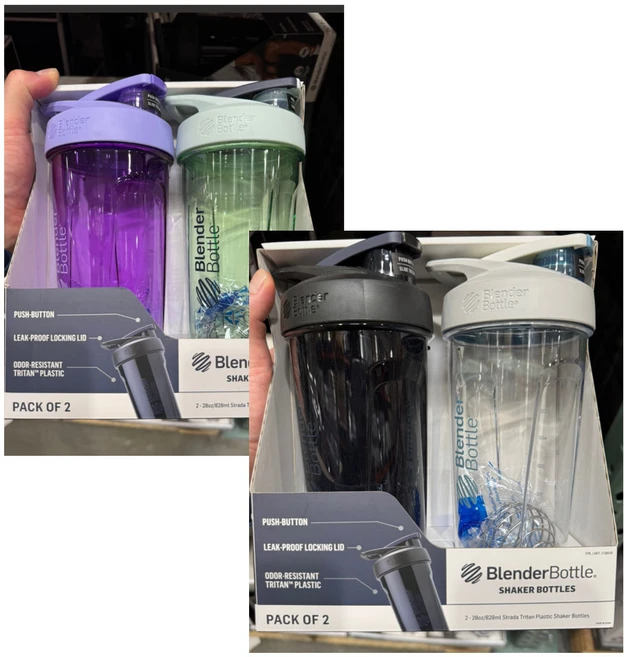 Blender Bottle Starada 블렌더보틀 스트라다 쉐이커 2종, 1세트, Black&light grey - 쿠팡