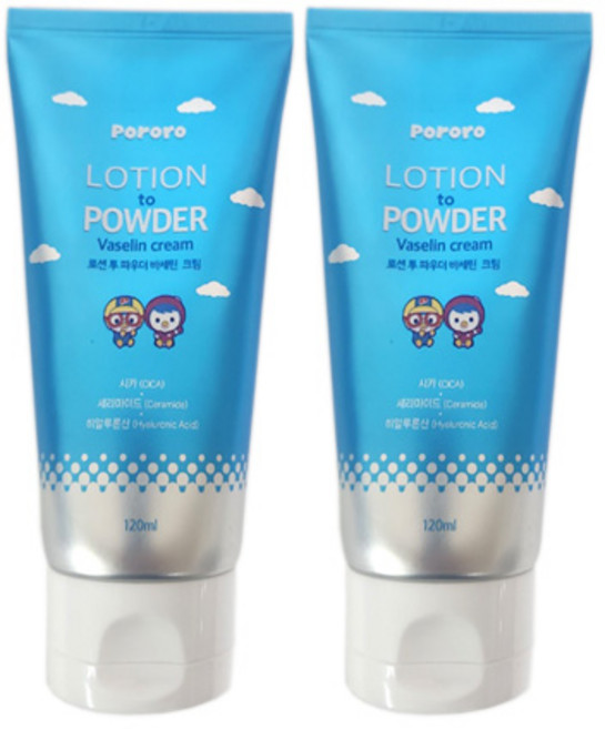 뽀로로 베이비 로션 파우더 민감한 아기피부 땀띠방지, 2개, 100ml