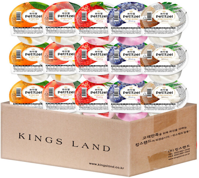 쁘띠첼요거젤리210g(밀감3+복숭아3+딸기3+블루베리3+화이트코코3)+백설사리소면100g증정, 210g, 1개