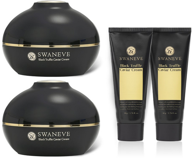 [본사직영] NEW 스와니브 블랙트러플 캐비어 탄력 주름개선 대용량 기미 영양크림 4종(120gX2개+50gX2개), 1개
