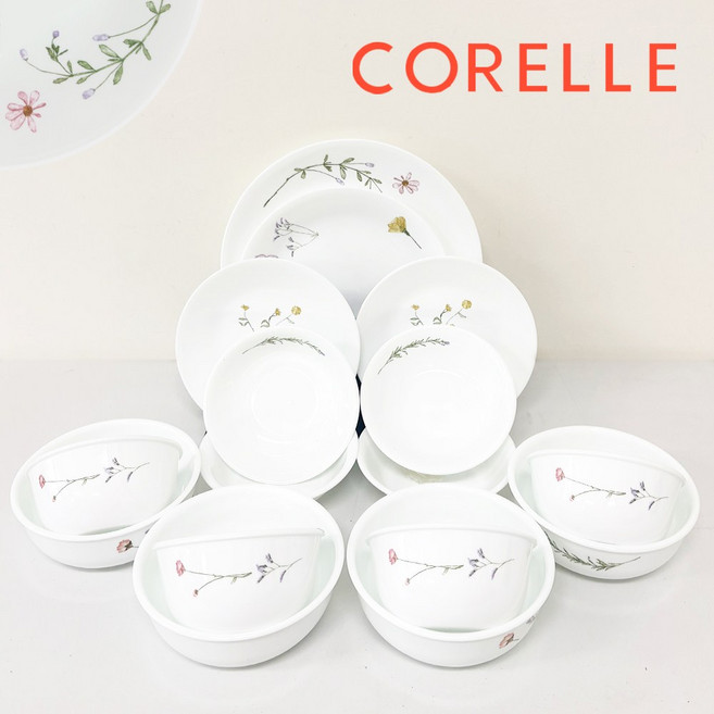 [코스트코] 코렐 프레스 플라워 디너웨어 세트 16P / 압화디자인 / 반짝세일 / 집들이선물/ 부모님선물, 1개
