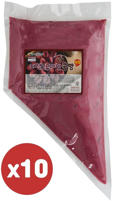 자색고구마 맛 반죽 10kg 커피콩빵 머핀 팬케익 반죽, 1kg, 10개