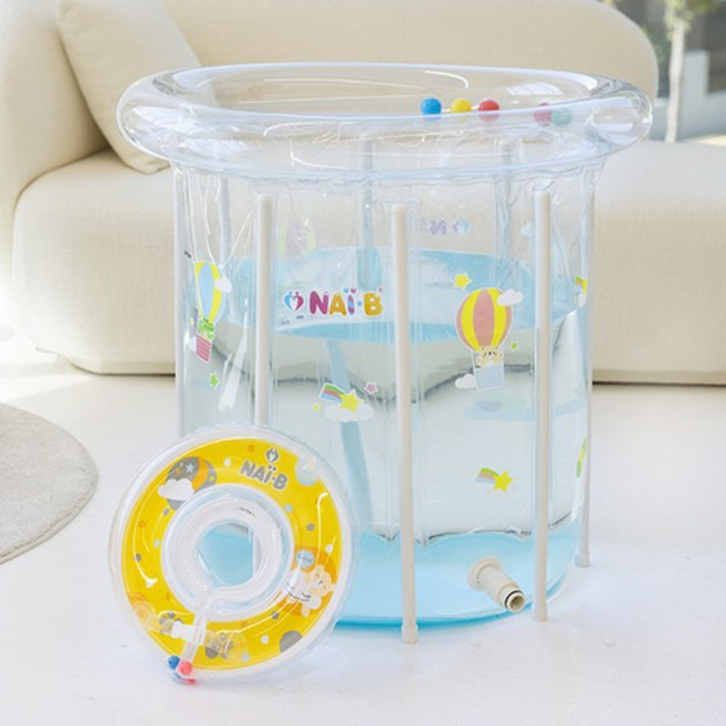나이비 아기 유아 수영장 신생아수영장 + 목튜브 SET, 1개