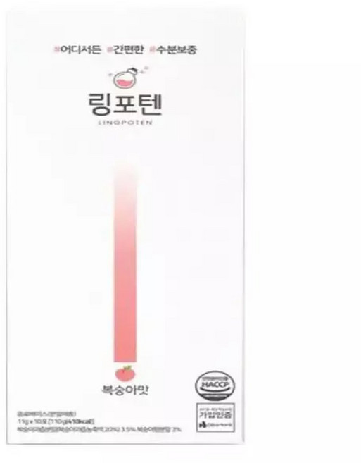 링포텐 11g x 10개입 복숭아맛 (AD), 10개