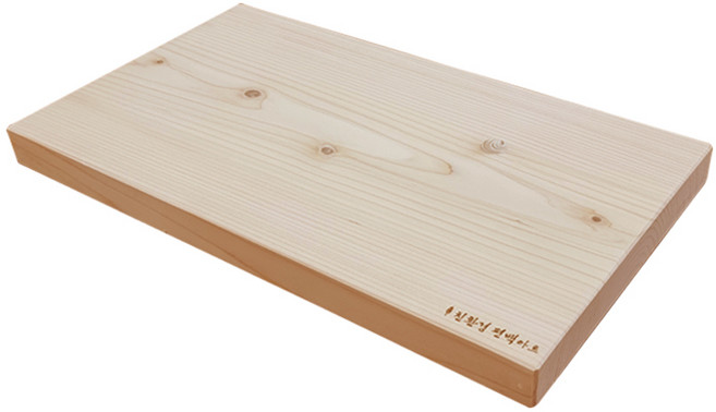지에스백세 편백나무 통원목 유절 양면 사각 도마, 1개, 우드
