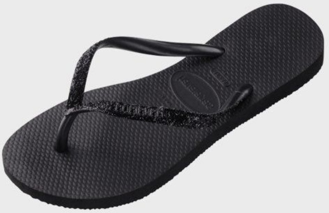 하바이아나스 havaianas 슬림 글리터2 플립플랍 Black