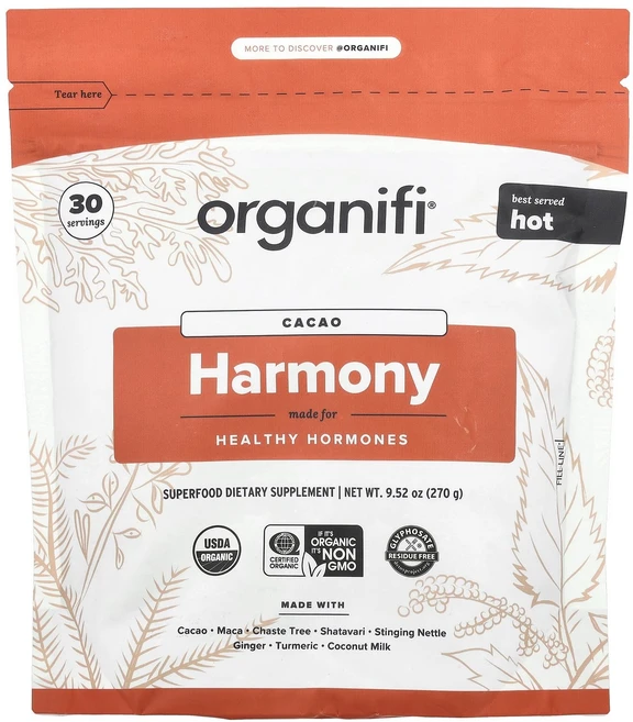Organifi Harmony Cacao 9.52 oz 270 g, Organifi, Harmony, Cacao, 9.52, 1개 - 쿠팡